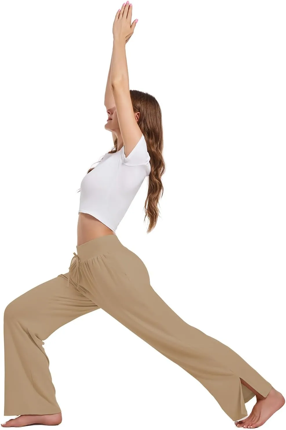 3 Pack Women's Lounge Pants Wide Leg Yoga Sweatpants with Pockets High Waisted Drawstring Lounge Loose Workout Jogger