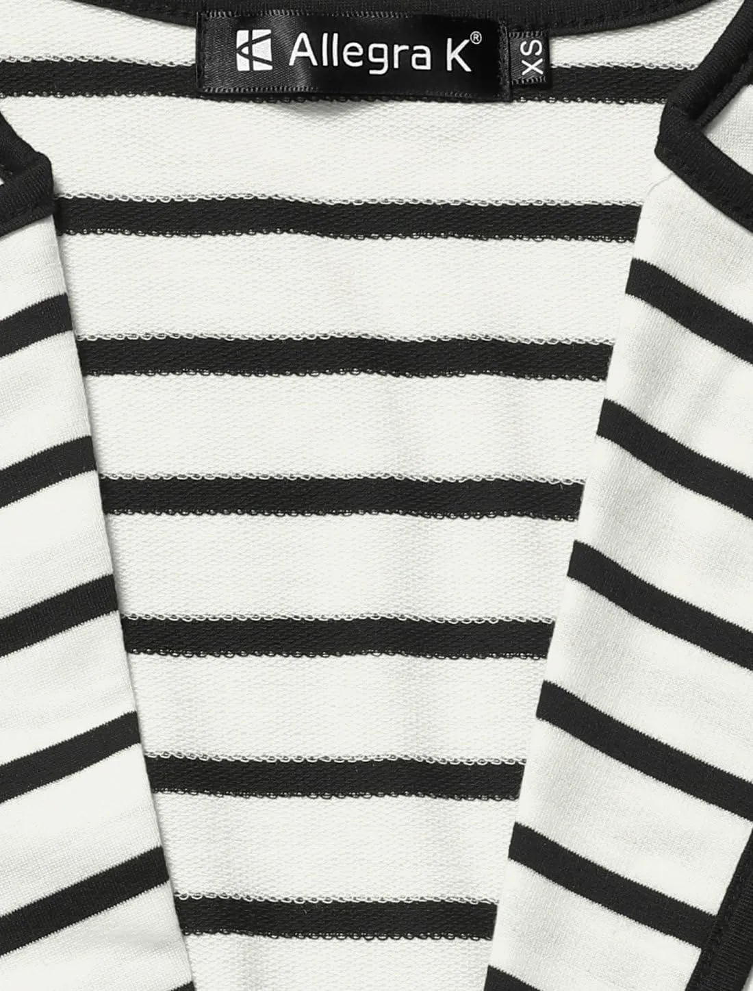 Allegra K Women's Notched Lapel Casual Work Office Striped Blazer