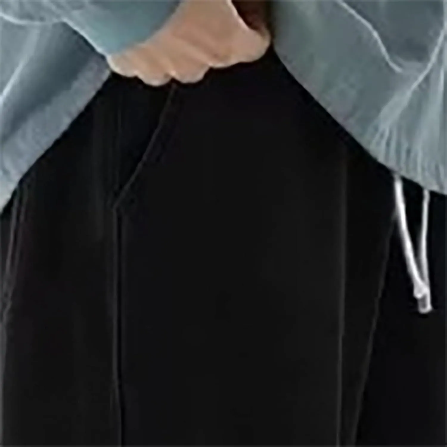 Baggy Jeans Men Vintage Y2k Hip Hop Straight Leg Jean Streetwear Drawstring Waist Denim Pants Casual Loose Trousers
