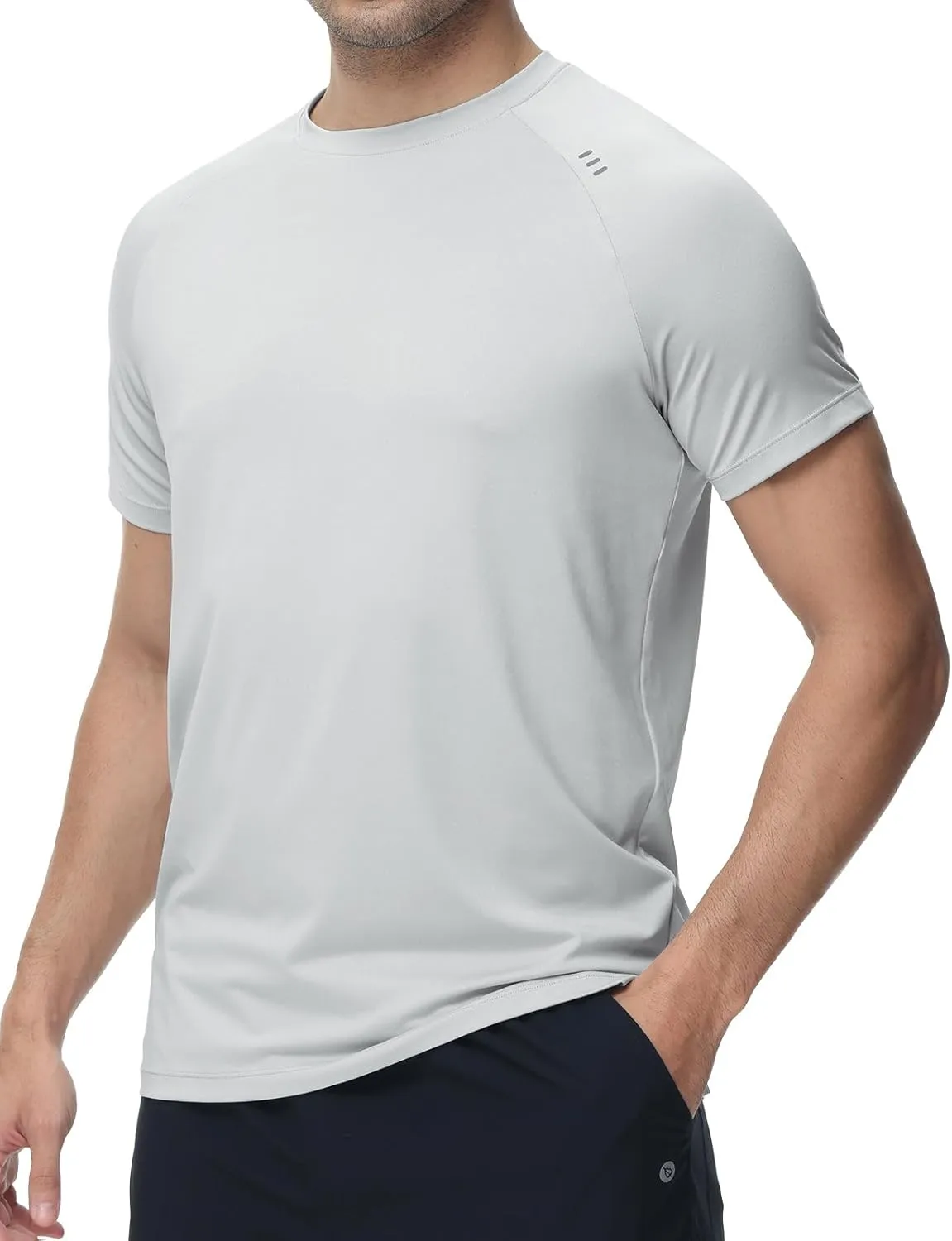 baleaf Men's Running Shirts Short Sleeve Quick Dry Workout Tops Athletic Sun Protection T-Shirt UPF 50  Moisture Wicking