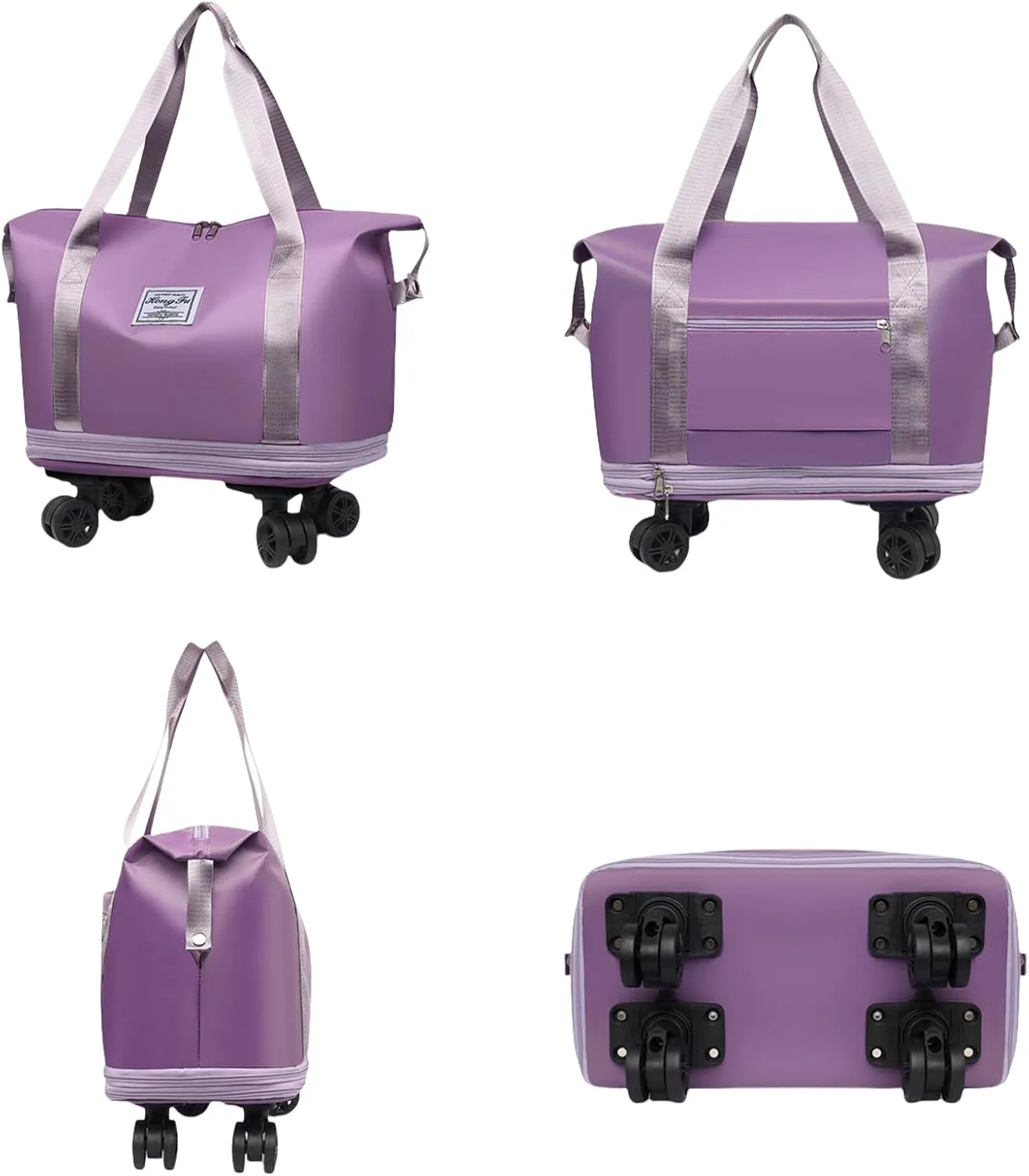 Beente Travel Bag with Wheels-(2025 New Large Capacity Travel Bag - Universal Wheel Removable) (Green,Wheel-equipped)