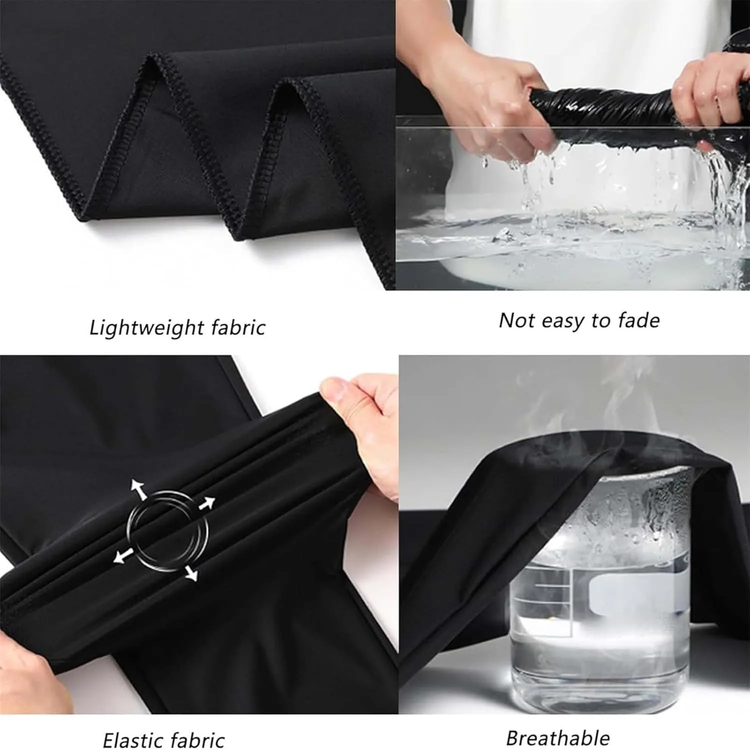 Beeswan Pants Mens Stretch Active Ice Silk Trousers Elastic Athletic Pants Drawstring Lounge Jogging Pant with Pocket
