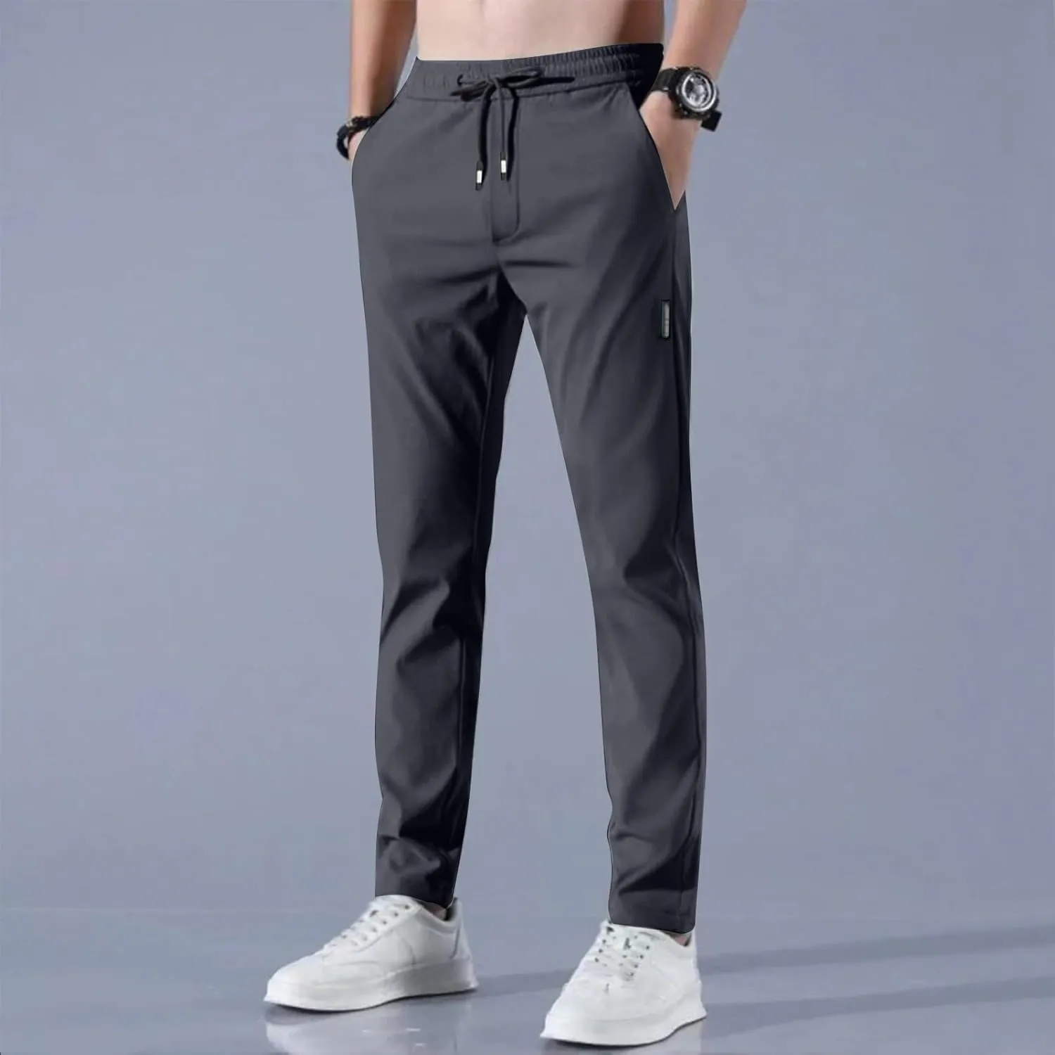 Bevawear Glide Pants Mens Breathable Quick Dry Stretch Athletic Pants Elastic Waist Drawstring Active Hiking Pant