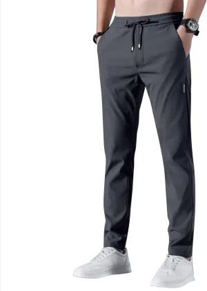 Bevawear Glide Pants Mens Breathable Quick Dry Stretch Athletic Pants Elastic Waist Drawstring Active Hiking Pant