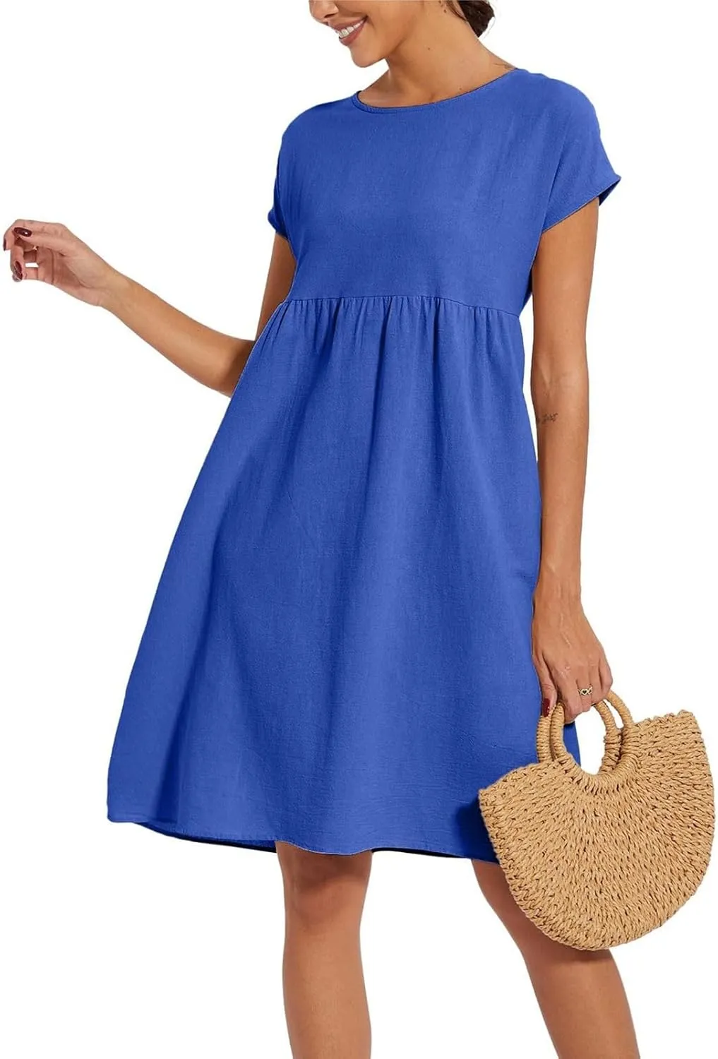 Boho Linen Dress Women Maxi Summer Beach Desses 2025 Dressy Casual Vacation Loose Sundresses Plus Size Spring Outfits