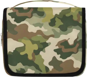 Camouflage Skin Hanging Travel Toiletry Bag Kit Makeup Case Cosmetics Organizer Abstract Camo Toiletry Bag for Women Make up Accessories Shampoo Body Cream Brushes Set