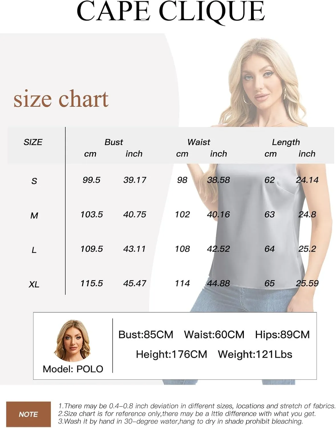 CAPE CLIQUE Silk Satin Tank Tops for Women V Neck Sleeveless Camisole 2025 Summer Basic Blouses Work Outfits Shirts