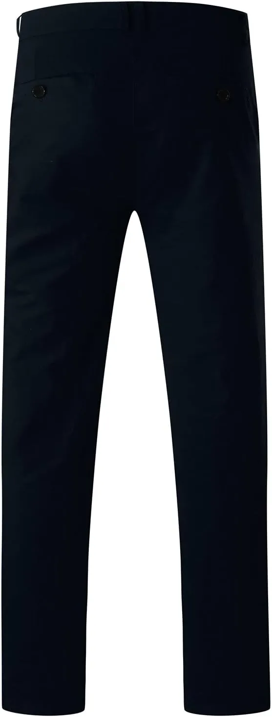 Cargo Pants for Men, Slim Fit Full Length Trousers, Casual Solid Mid Waist Pocket Fashion Workout Pants Streetwear