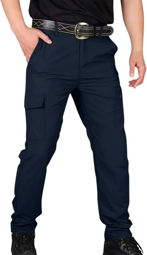 Cargo Pants for Men Waterproof Ripstop Flex Work Pants Tactic Hiking Stretch Outdoor Camo Trousers with Pockets
