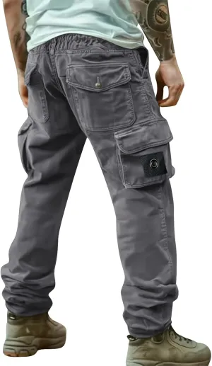 Cargo Work Pants Men Outdoor Hiking Travel Regular Fit Fall Pants Casual Straight Legs Trousers with Multi Pockets