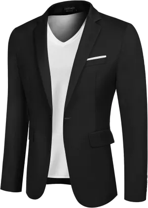 COOFANDY Mens Blazer Sport Coats Casual Slim Fit Suit Jacket Business One Button Blazers
