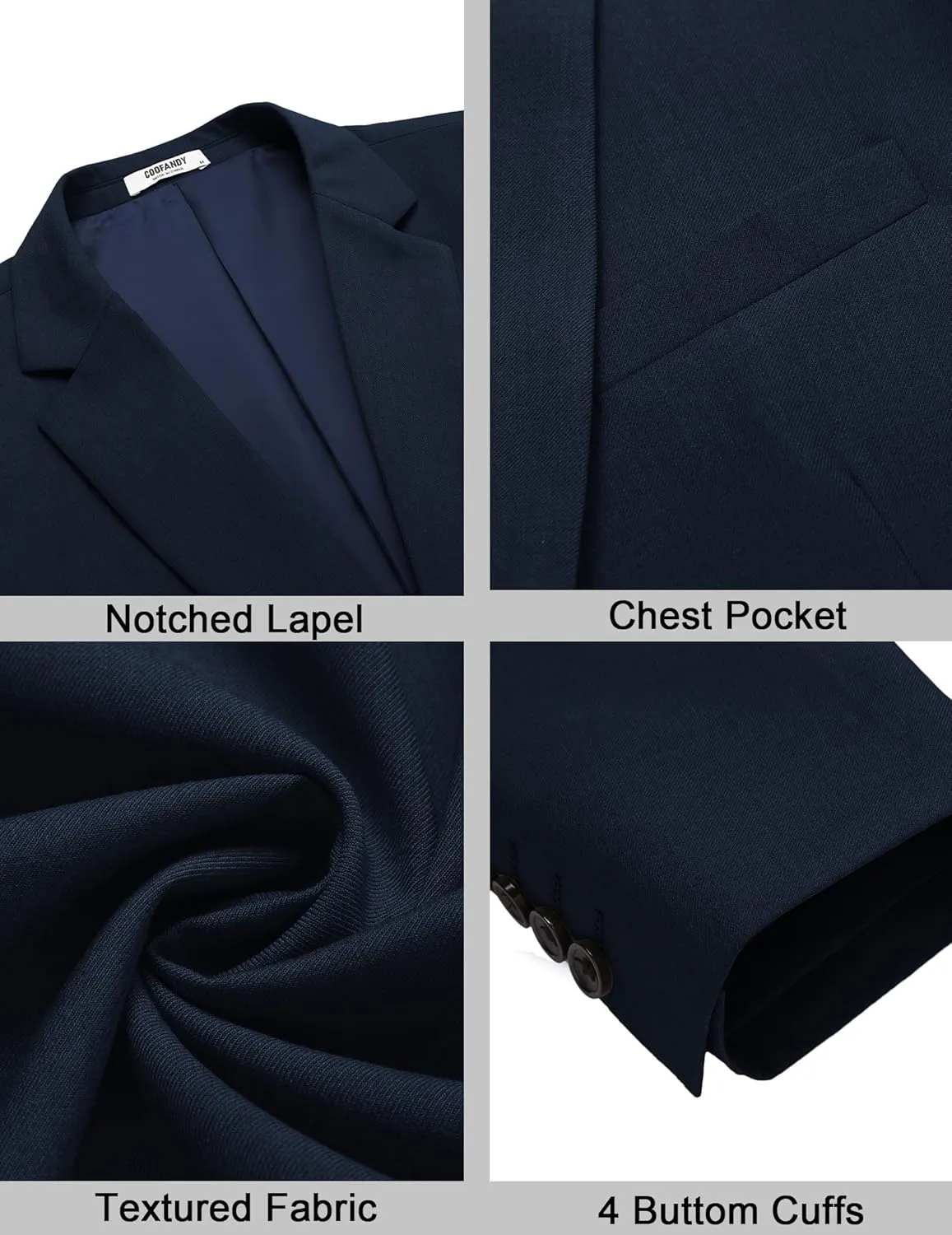 COOFANDY Mens Casual Sport Coat Slim Fit Lightweight Blazers Jacket Two Button Business Suit Jackets