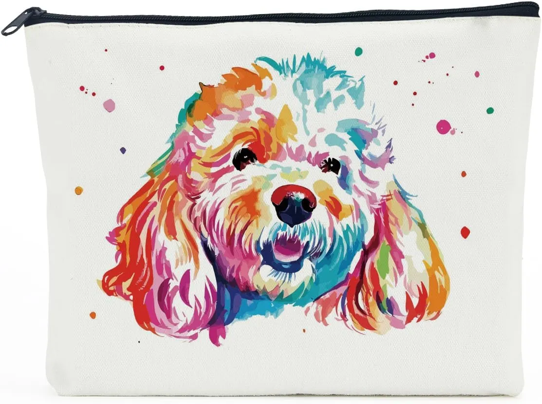 Dog Mom Gifts for Women: Colorful Dog Cosmetic Bag, Themed Gifts for Mothers Day, Graduation, Birthday
