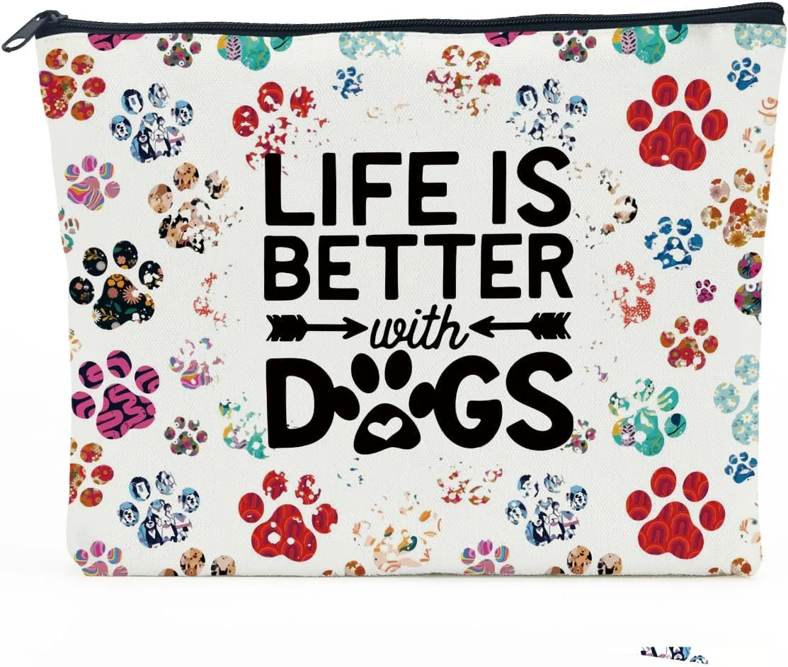 Dog Mom Gifts for Women - Dog Cosmetic Bag, Themed Gifts for Mothers Day, Graduation, Birthday
