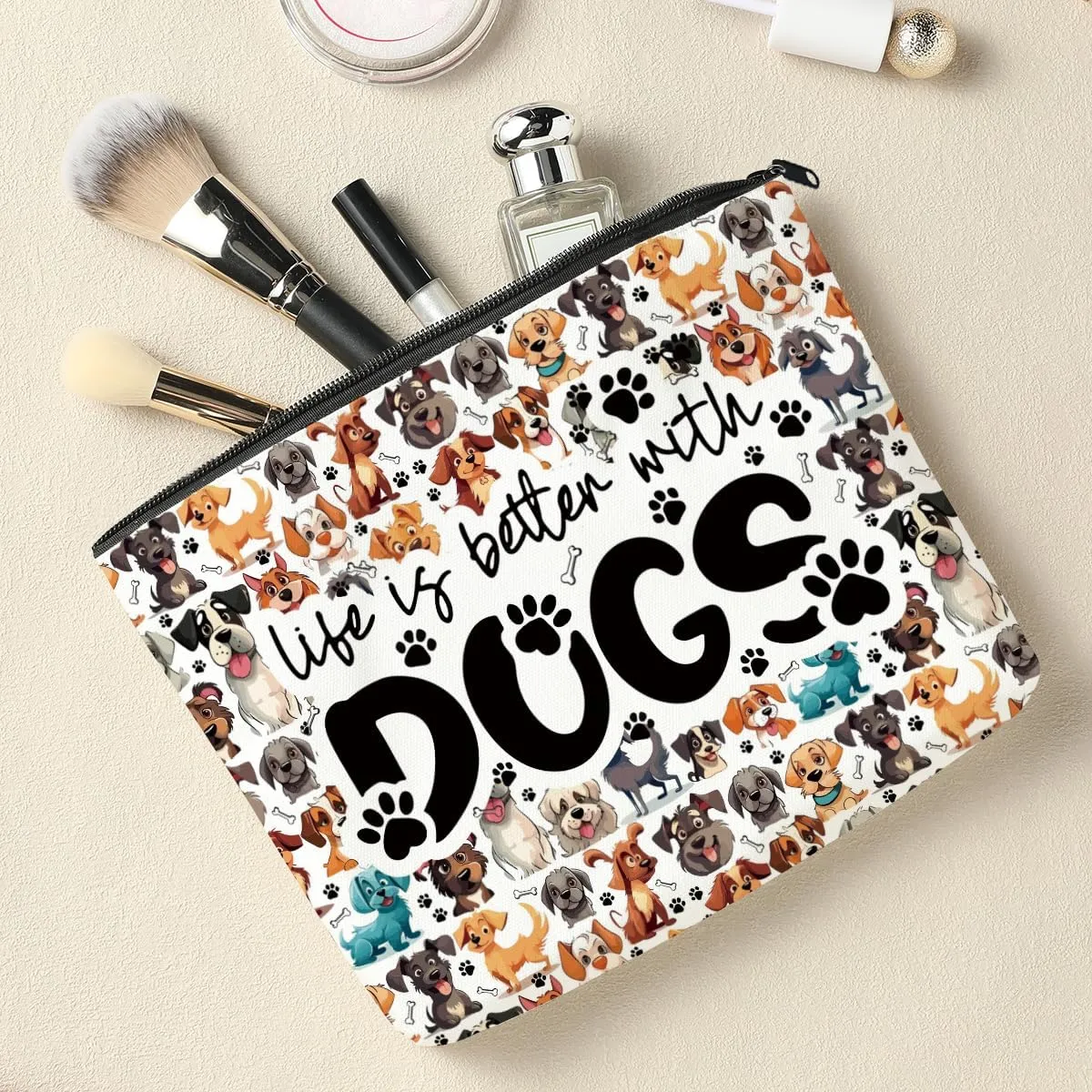 Dog Mom Gifts for Women - Dog Cosmetic Bag, Themed Gifts for Mothers Day, Graduation, Birthday