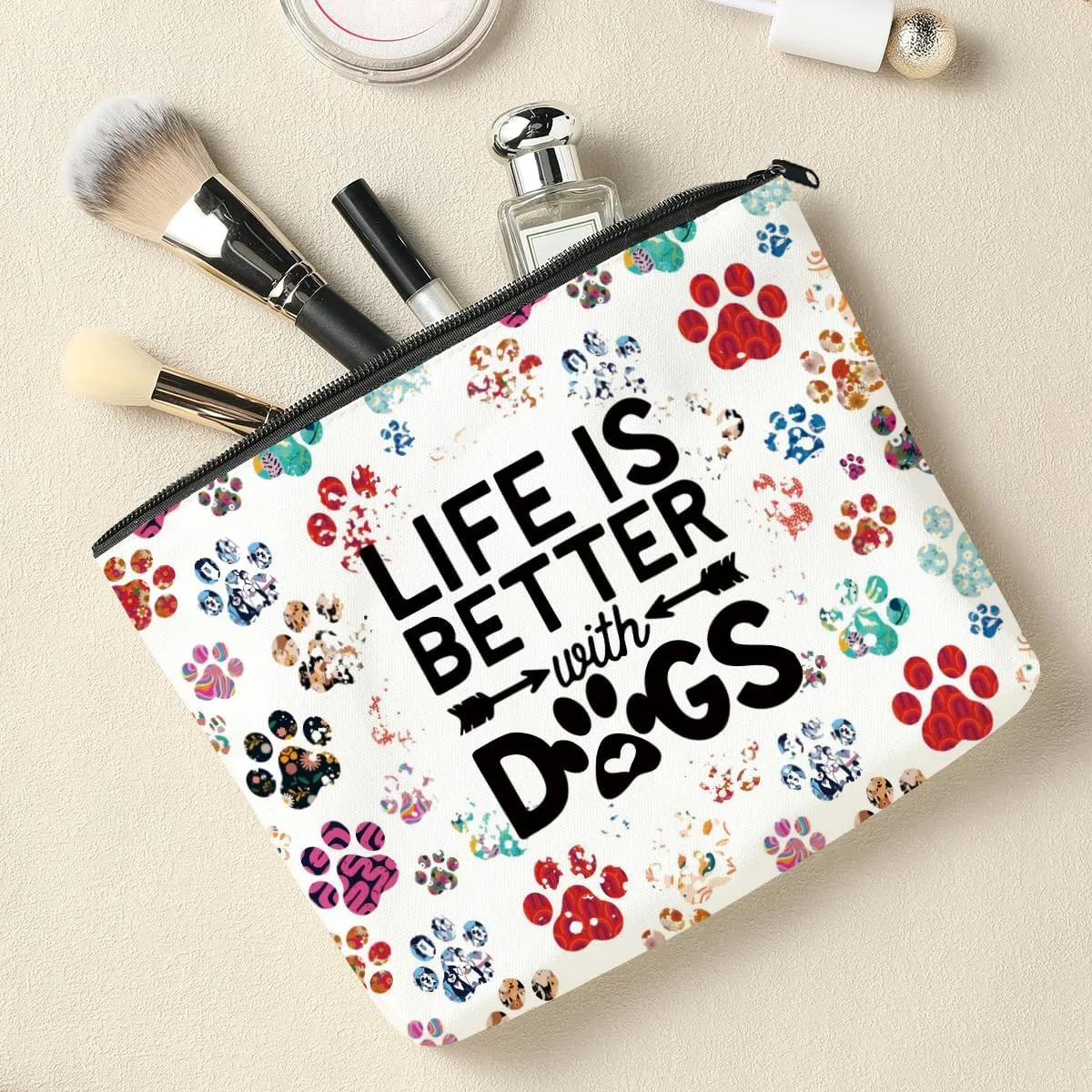Dog Mom Gifts for Women - Dog Cosmetic Bag, Themed Gifts for Mothers Day, Graduation, Birthday