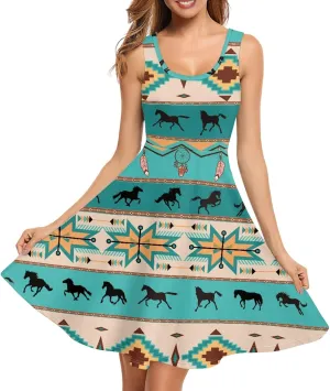 Dreaweet Casual Sleeveless Dresses for Women Girls, Round Neck Tank Dresses with Pockets Summer Sundress Size XS-4XL