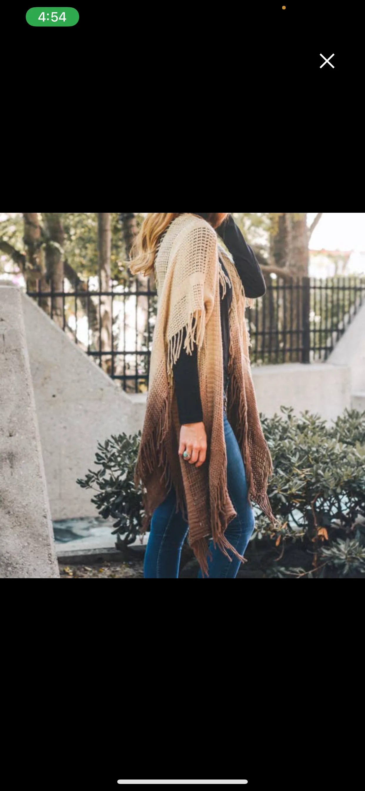 Fringe Boho Ombr Ruana