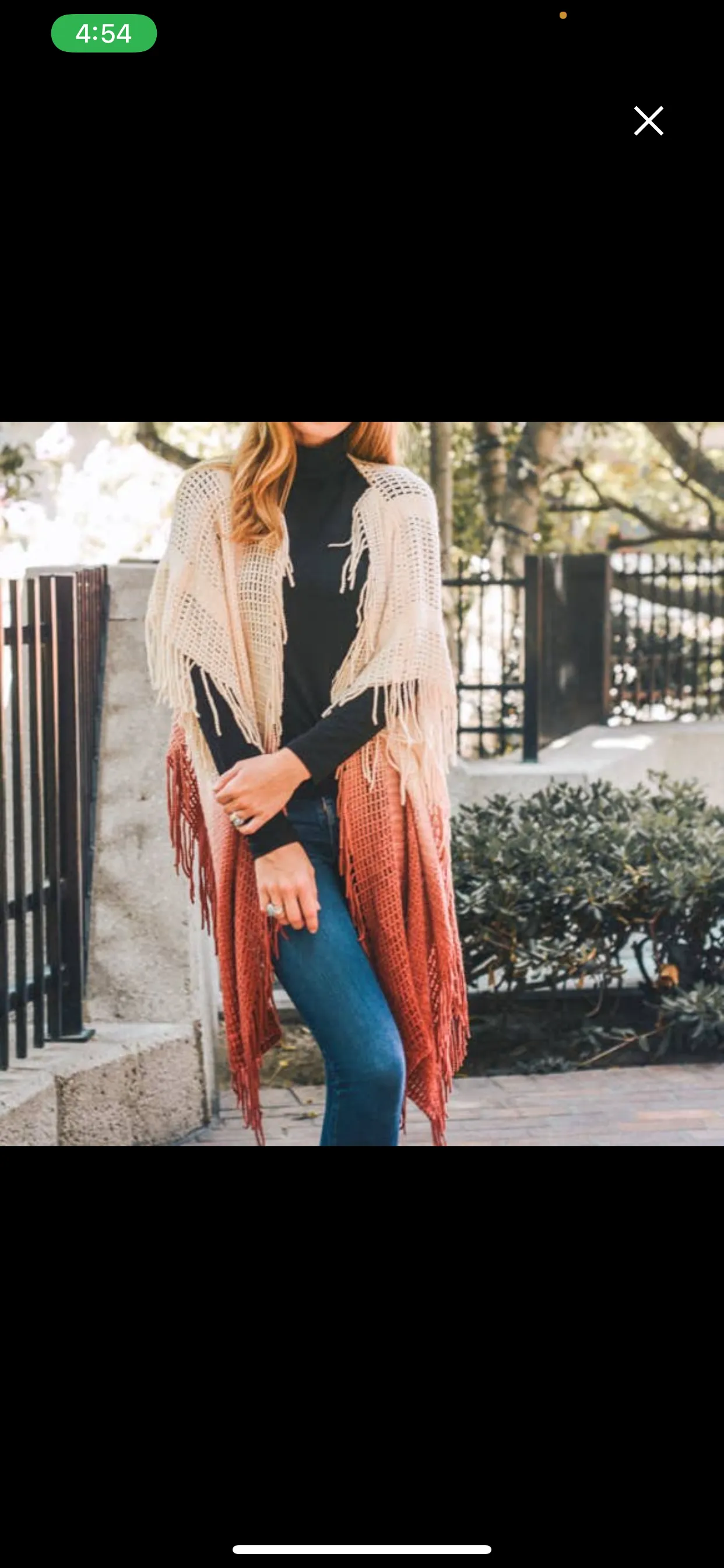 Fringe Boho Ombr Ruana