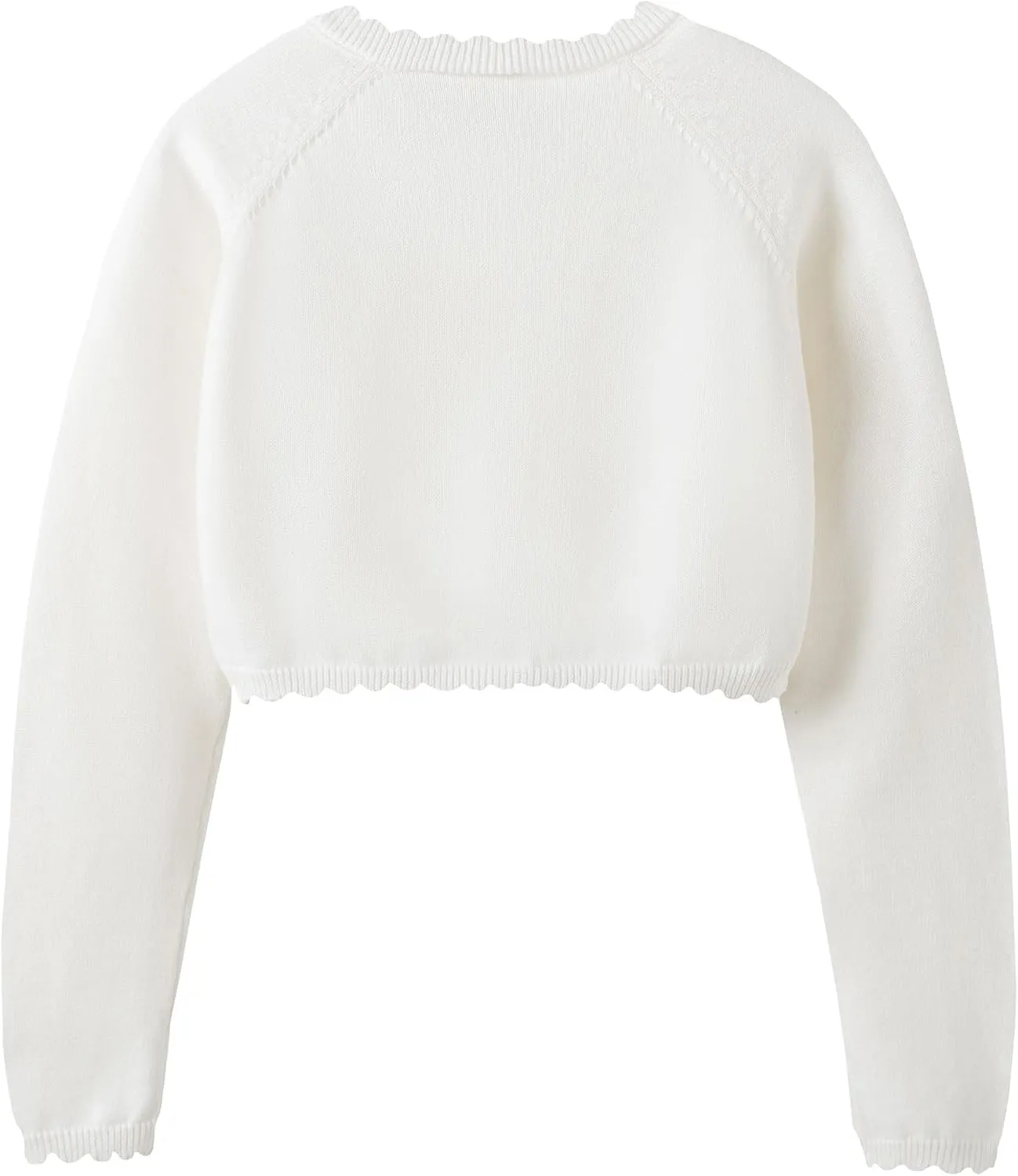 Girls Cardigan Sweater Long Sleeve Knit Bolero Shrug Cropped Tops Kids Cardigans with Button
