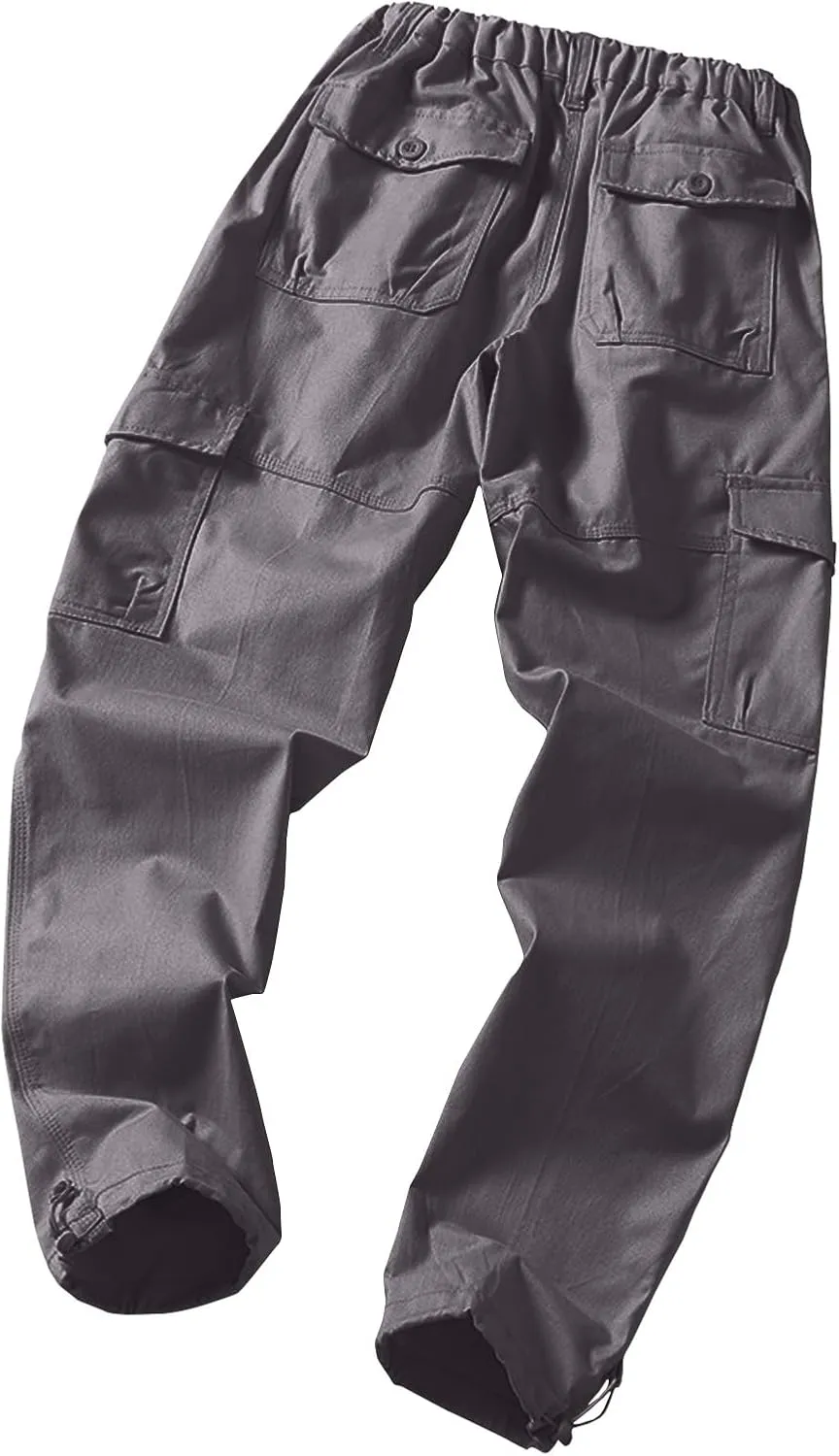 GOFULY Cargo Pants for Men Big and Tall Stretch Casual Sweatpants Pockets Big and Tall Pants Slim Fit Tactical Pants 2024