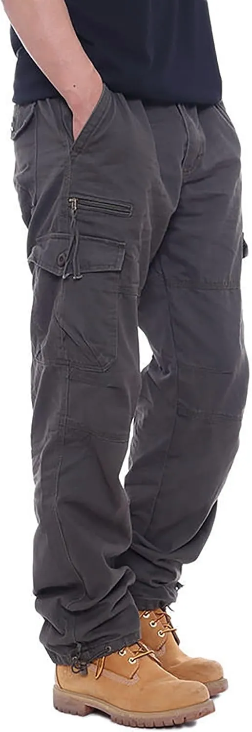 GOFULY Cargo Pants for Men Big and Tall Stretch Casual Sweatpants Pockets Big and Tall Pants Slim Fit Tactical Pants 2024