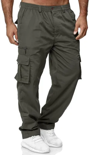 GOFULY Mens Cargo Pants Casual Ripstop Stretch Joggers Sweatpants Pockets Y2K Pants Men Slim Fit Travel Pants Plus Size 2024