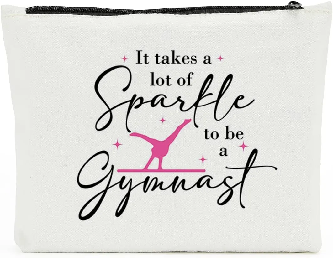 Gymnast Gymnastics Cosmetic Bag Dance Gifts for Teen Girls Gymnastics Birthday Gymnastics Uplifting Encouragement Gifts for Women, Girls, Teens, Daughter BFF Girls Gifts -Travel Toiletry Bag