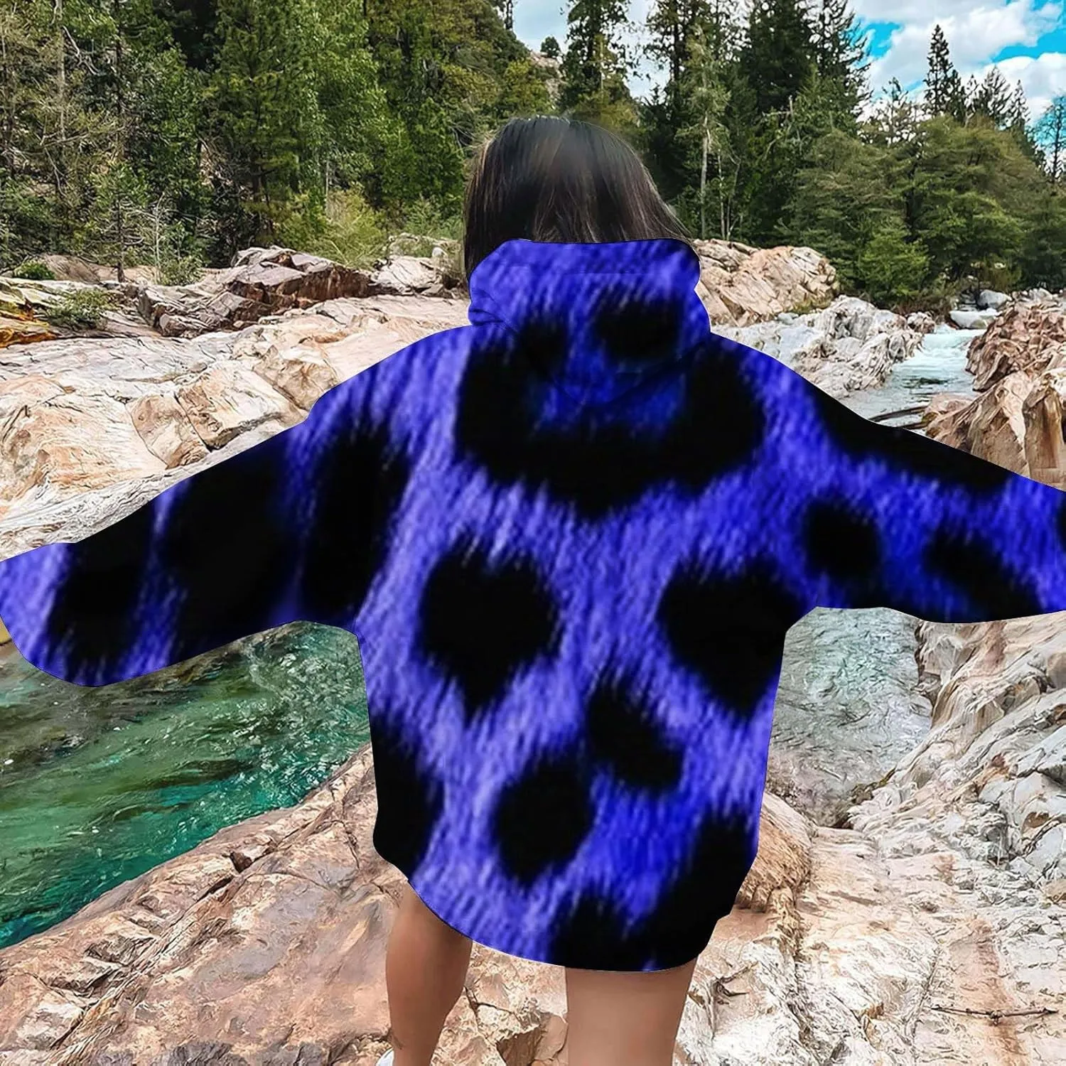 Leopard Sweatshirt for Women Fall Fashion 2024 Oversized Leopard Print Top Oversized Long Sleeve Crew