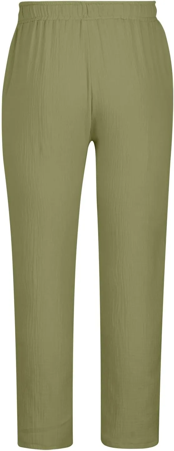 Linen Pants for Men Beach Wedding Slim Fit Drawstring Summer Pants Casual Trendy Lightweight Trousers with Pockets