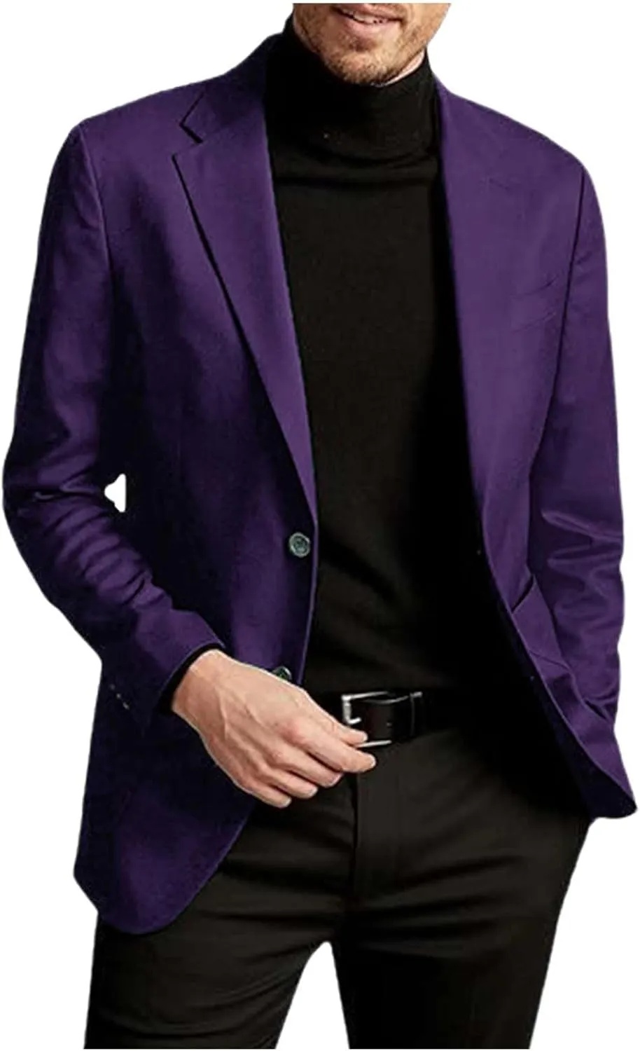 Mens Business Casual BlazerDaily Wear Suit Jacket Slim Fit Formal Coat Work Dress Jackets for Dinner,Prom,Wedding