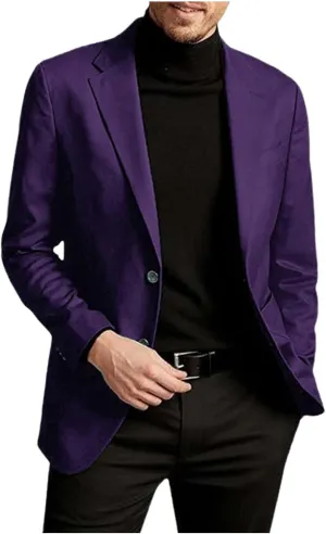 Mens Business Casual BlazerDaily Wear Suit Jacket Slim Fit Formal Coat Work Dress Jackets for Dinner,Prom,Wedding