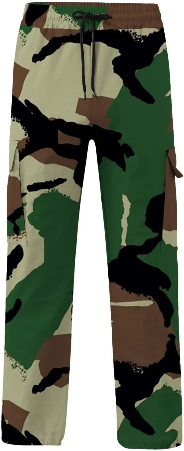 Mens Cargo Pants Slim Fit Men's Wild Cargo Pants Casual Joggers Sweatpants Outdoor Waterproof Hiking Work Pants