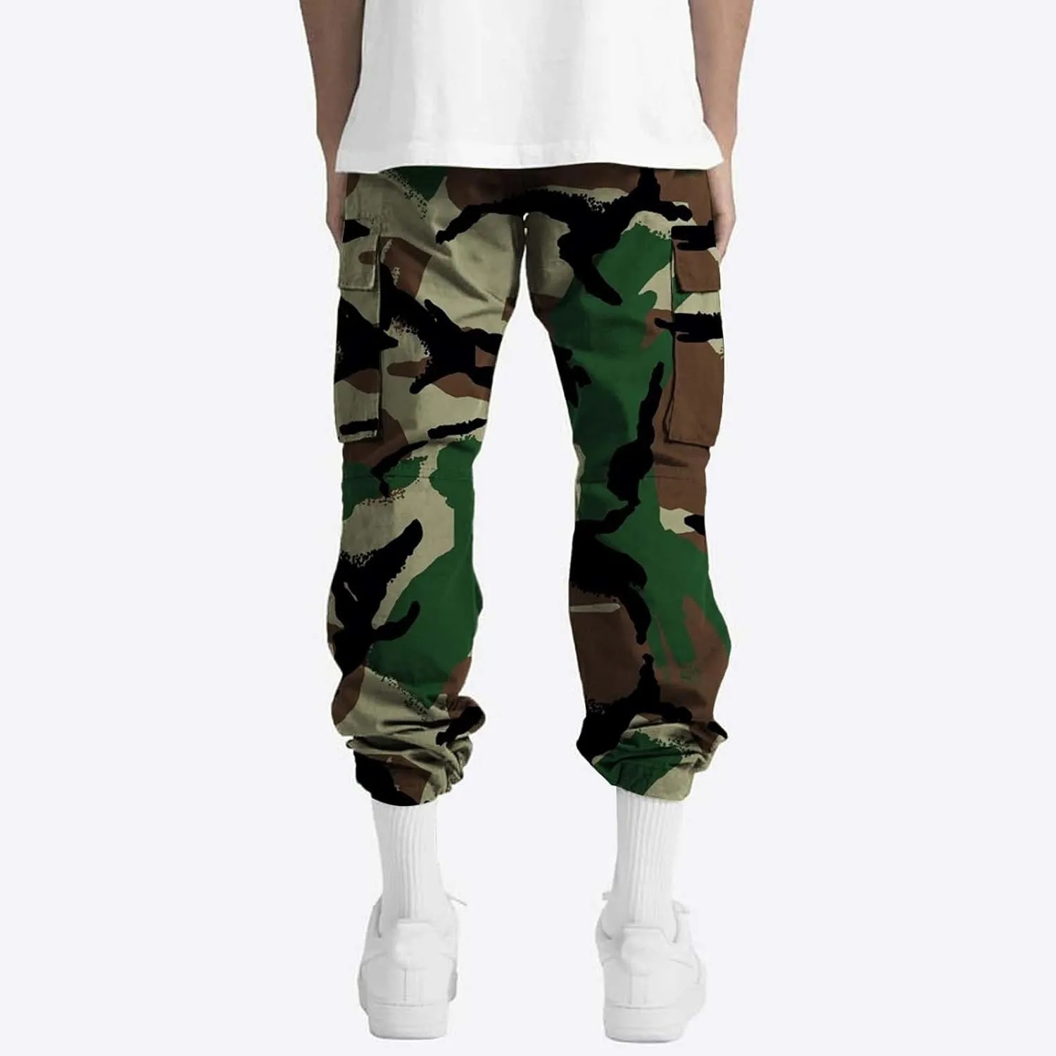Mens Cargo Pants Slim Fit Men's Wild Cargo Pants Casual Joggers Sweatpants Outdoor Waterproof Hiking Work Pants