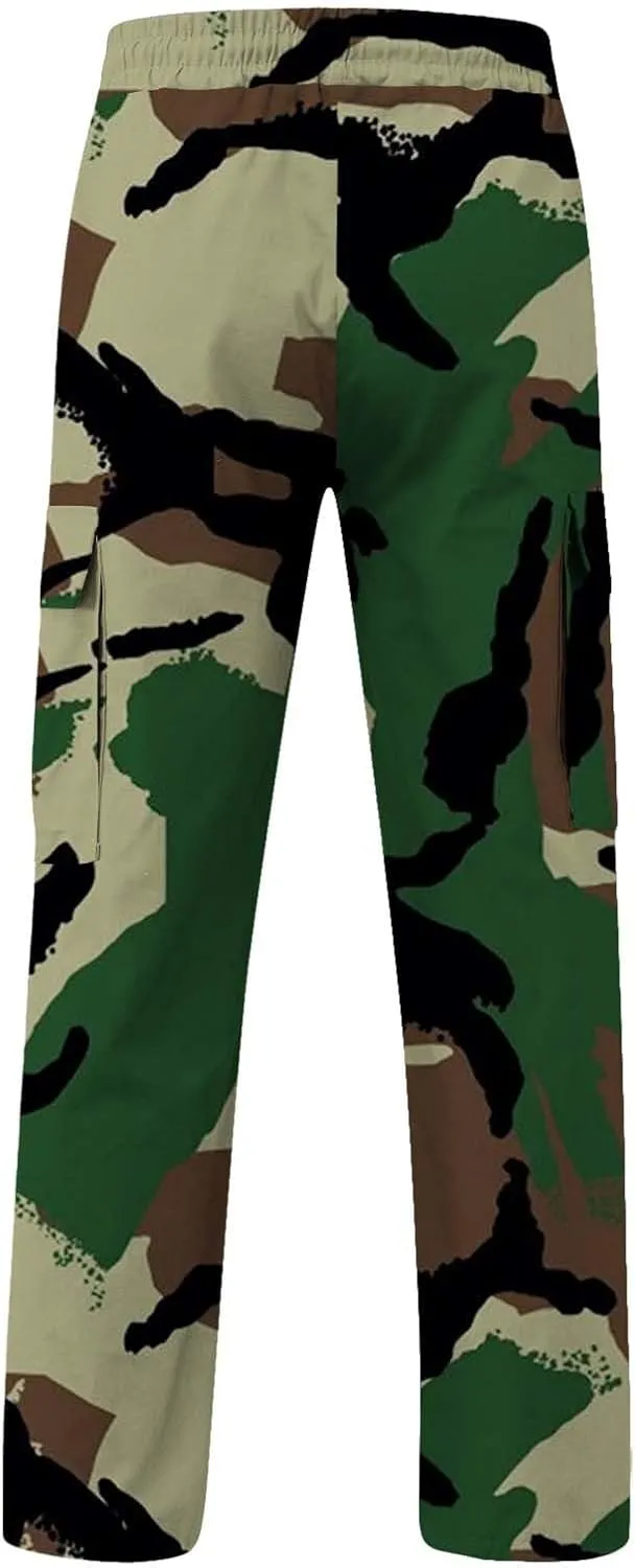 Mens Cargo Pants Slim Fit Men's Wild Cargo Pants Casual Joggers Sweatpants Outdoor Waterproof Hiking Work Pants