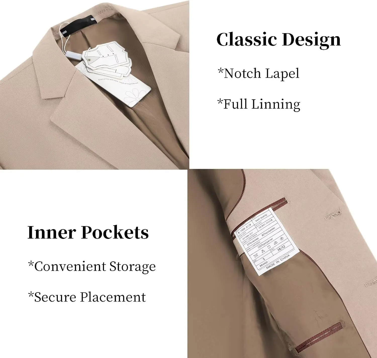 Men's Casual Blazer Suit Jackets Slim Fit Sport Coat Single Breasted Suit Blazers Dinner Party Prom