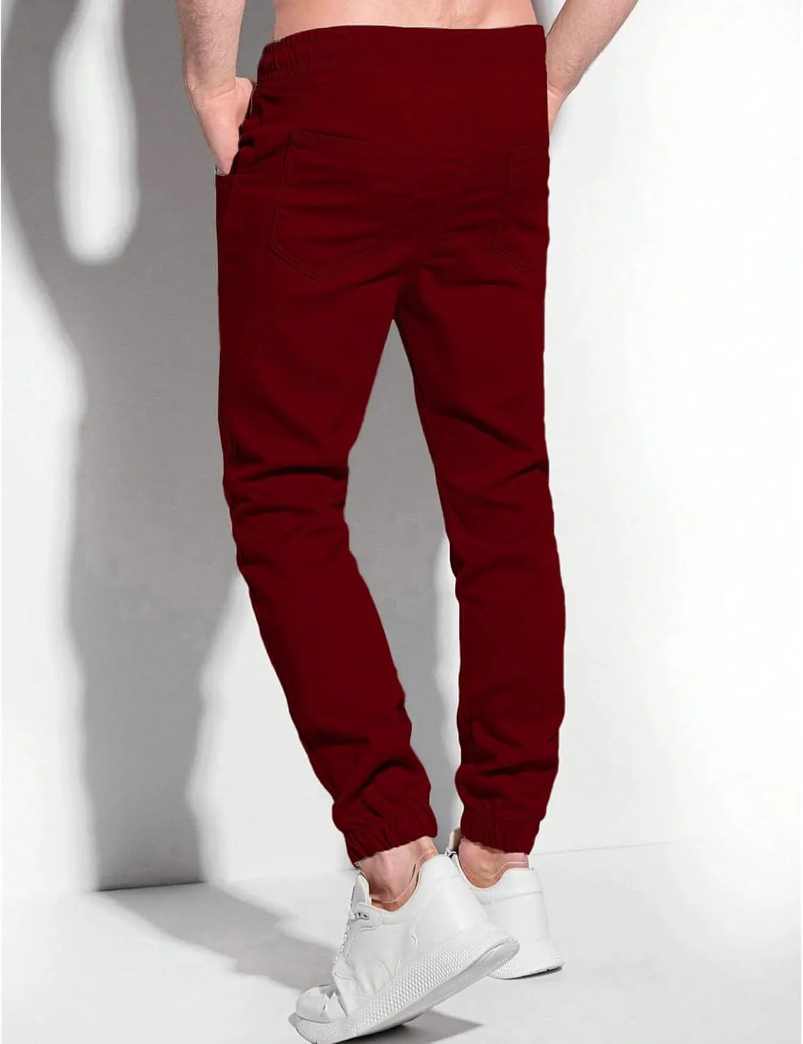 Men's Casual Classic Tactical Pants Slim Fit Soft Twill Pockets Jogger Comfort Hiking Cotton Sweatpants