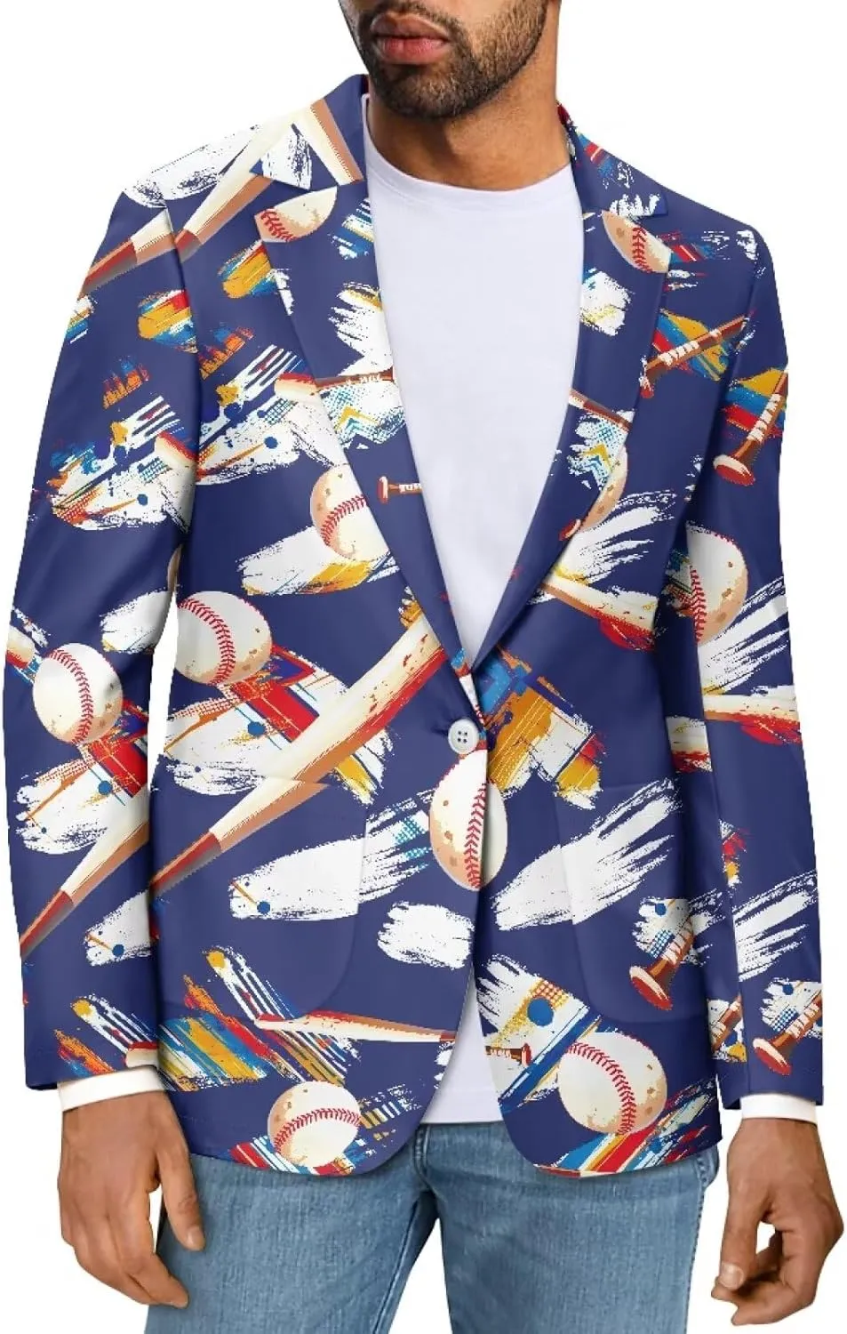 Men's Casual Sport Coat One Button Blazer Jacket Summer Lightweight Suit Jackets Knit Slim Fit Travel Blazers