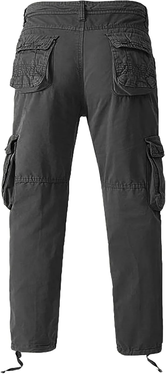 Men's Casual Tactical Cargo Pants Outdoor Work Dress Pants Joggers Hiking Pants Summer Fall Trousers with Pockets