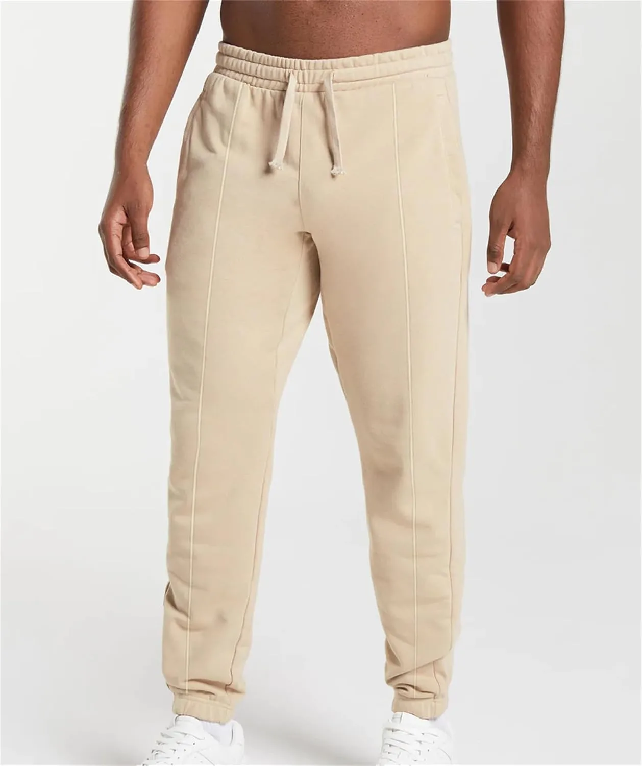 Men's High Waist Fleece Joggers Sweatpants Drawstring Track Pants with Pockets for Yoga Workout Running Lounge Wear