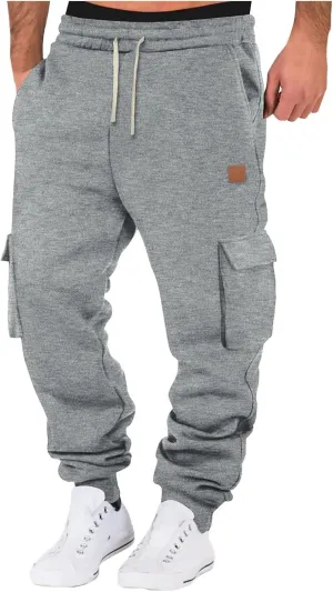 Men's Pants Cargo Work Casual Loose Straight Sweatpants Lightweight Work Hiking Pants Multi Pockets Jogger Tousers