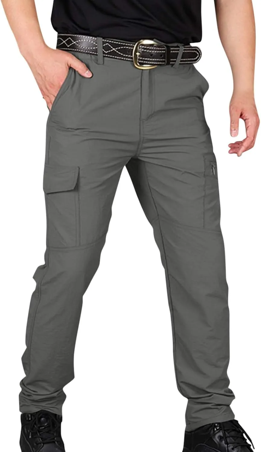 Men's Work Pants Construction Tactic Hiking Waterproof Mencomfy Cargo Pants Carpenter Trousers with Pockets