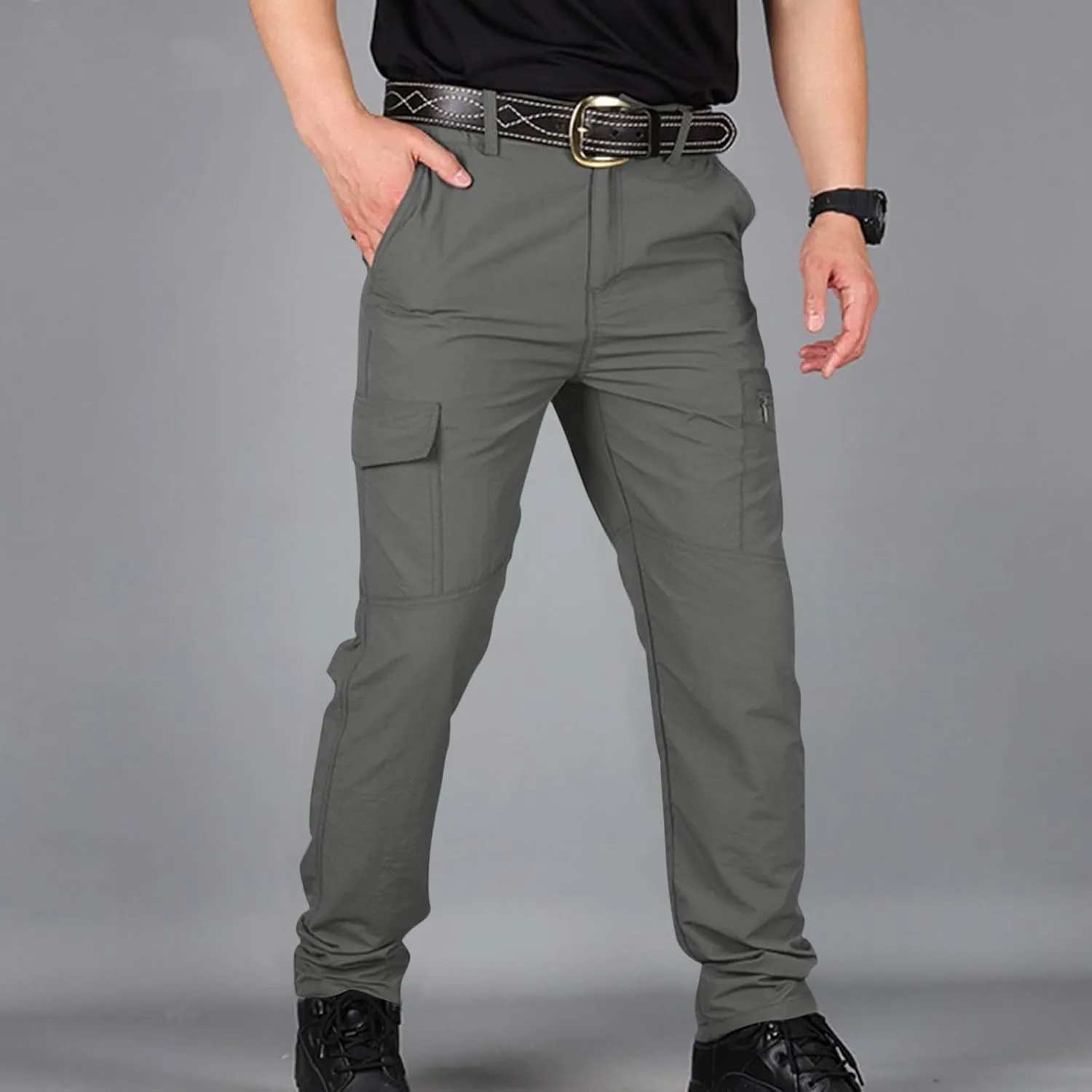 Men's Work Pants Construction Tactic Hiking Waterproof Mencomfy Cargo Pants Carpenter Trousers with Pockets