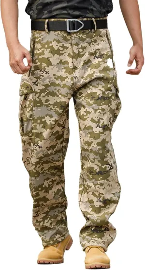 MIDOO Golf Pants Men Tapered Leg Casual Joggers Athletic Pants Flex Stretch Loose Straight Sweatpants Work Hiking Pants