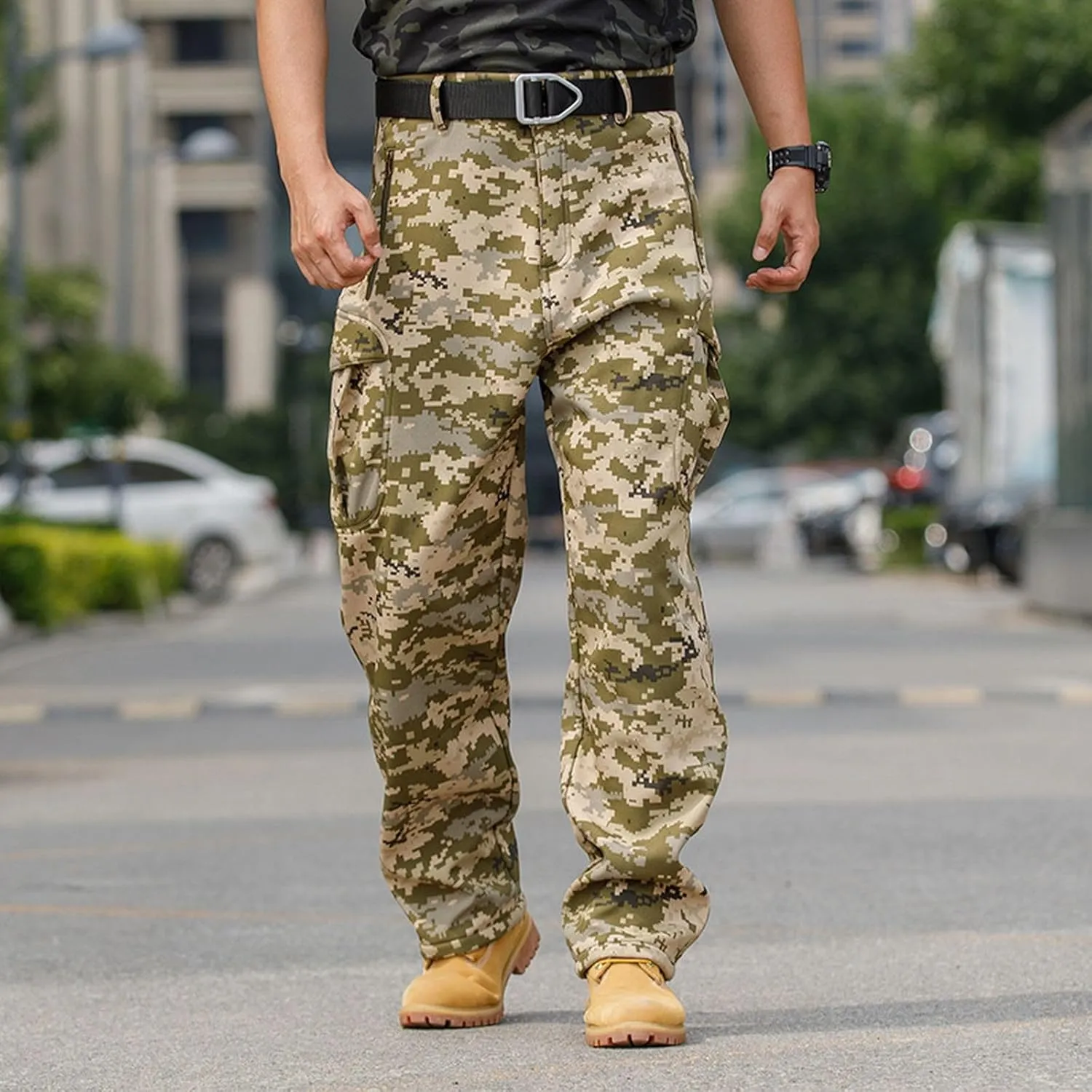 MIDOO Golf Pants Men Tapered Leg Casual Joggers Athletic Pants Flex Stretch Loose Straight Sweatpants Work Hiking Pants