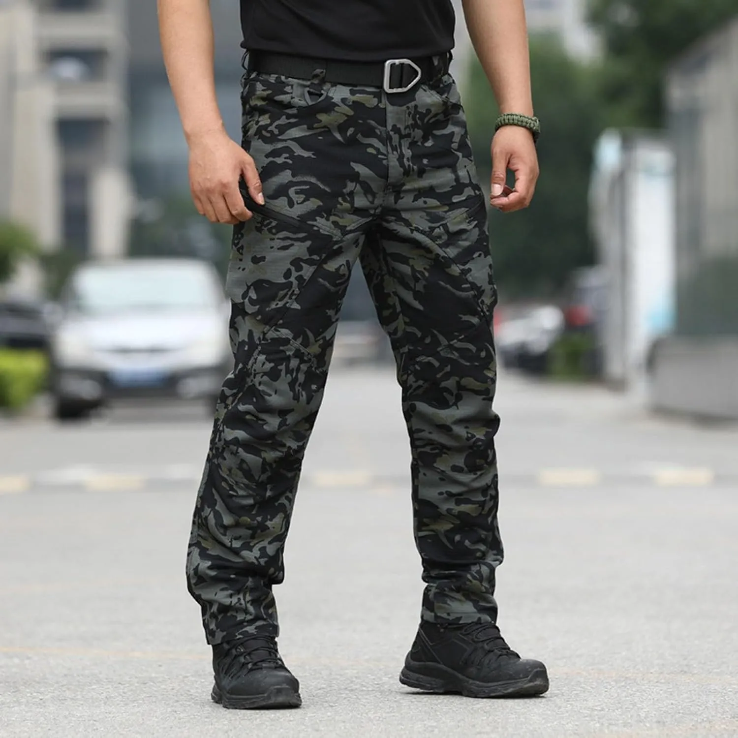 MIDOO Golf Pants Men Tapered Leg Casual Joggers Pants Stretch Drawstring Elastic Waist Tapered Leg Sweatpants with Pockets