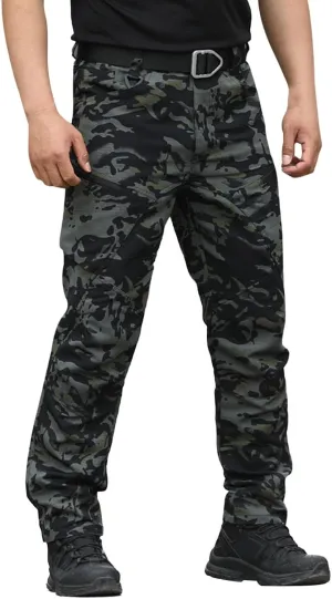 MIDOO Golf Pants Men Tapered Leg Casual Joggers Pants Stretch Drawstring Elastic Waist Tapered Leg Sweatpants with Pockets