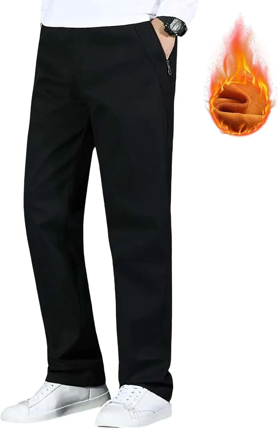 MIDOO Tactical Pants for Men Stretch Casual Joggers Athletic Pants Flex Stretch Loose Straight Sweatpants Work Hiking Pants