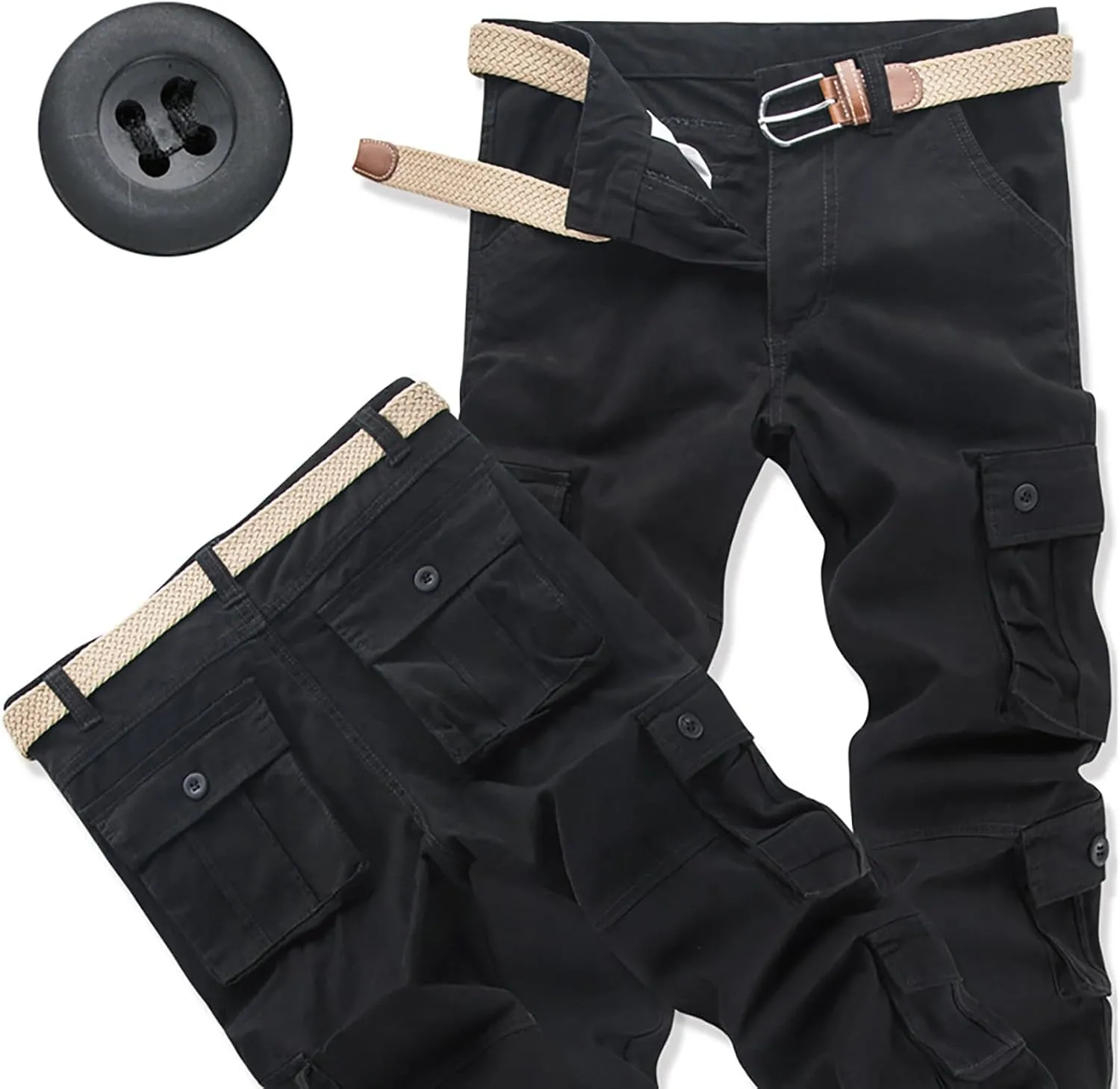 Military Tactical Pants for Men Straight Leg Army Combat Camo Multi Pockets Cargo Pants Camouflage Hunting Work Pants