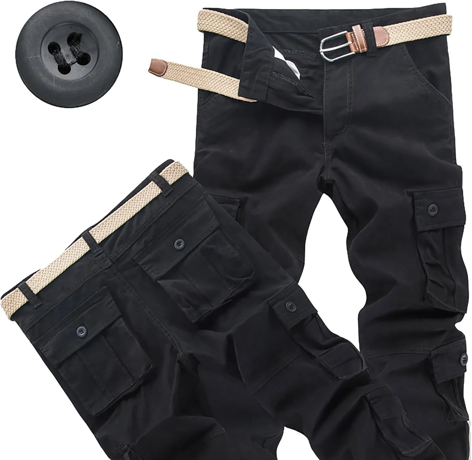 Military Tactical Pants for Men Straight Leg Army Combat Camo Multi Pockets Cargo Pants Camouflage Hunting Work Pants